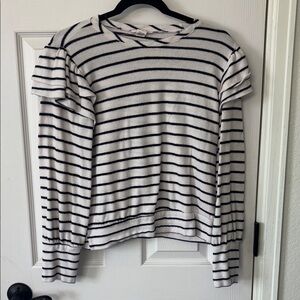 Caslon Navy and White Striped Top